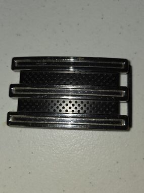 adidas Silver and Black Perforated Trophy 3.5"x2"Adidas Trophy 2.0 Buckle Metal